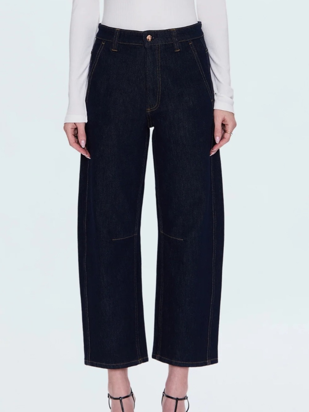 Pistola Beau High Waist Ankle Barrel Jeans Nightfall 24